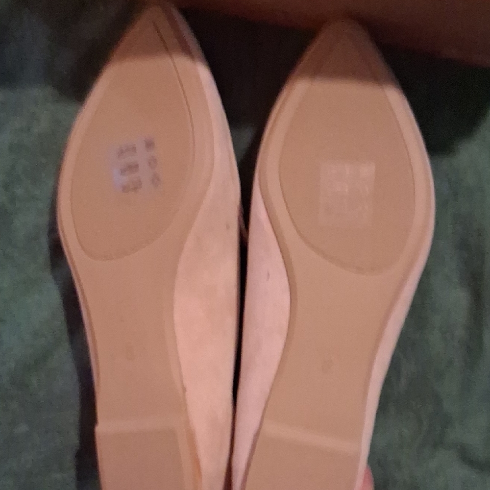 MUSSHOE® Women's Light Taupe Suede Pointed Loafers - Slip-On Flats - Picture 3 of 5